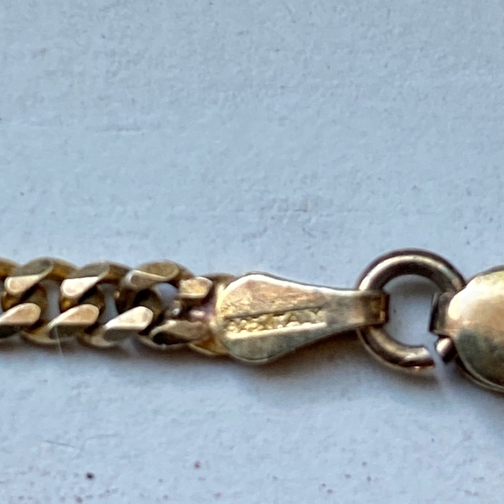 Tiger eye cabochon pendant set in sterling - Picture 5 of 12
